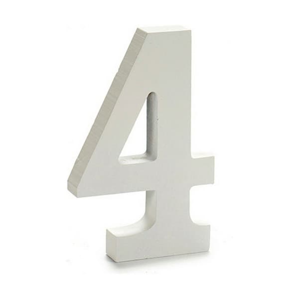 Siffror Pincello 4 Vit 1,8 x 21 x 17 cm (12 antal)