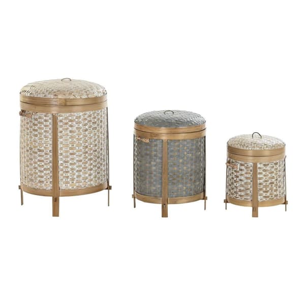 Korisetti DKD Home Decor Bambu (31 x 31 x 45 cm)
