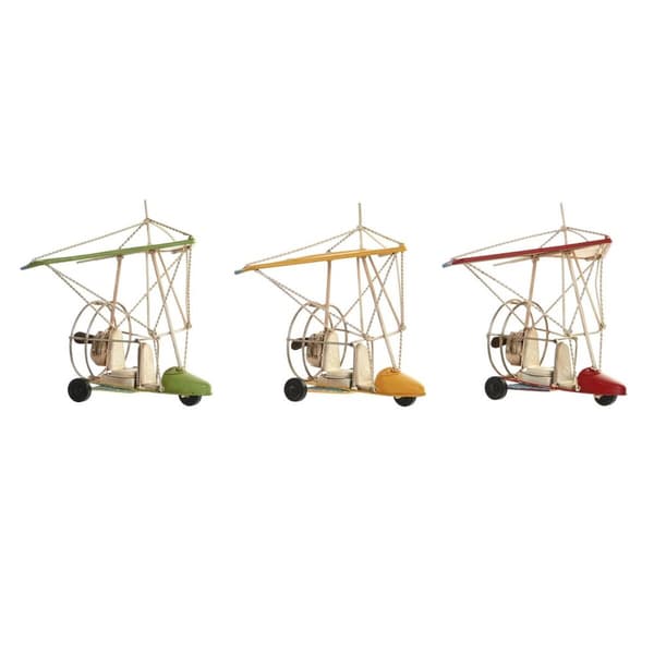 Koristehahmo DKD Home Decor Keltainen Punainen Vihreä Vintage 32 x 18,5 x 25 cm (3 Kappaletta)