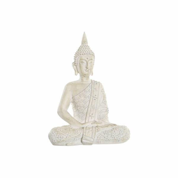 Dekorativ figur DKD Home Decor Buddha Hvid Harpiks (30 x 17 x 41 cm)