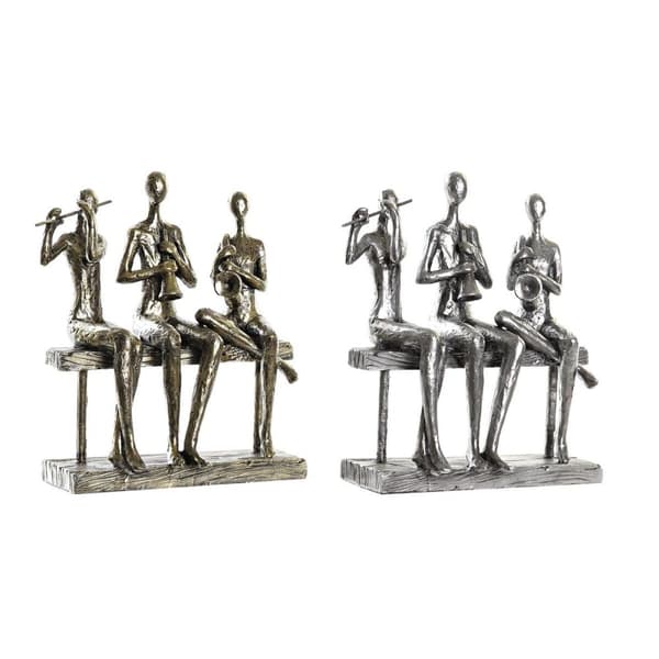 Dekorativ figur DKD Home Decor 18 x 8 x 21 cm Gylden Kobber Musiker (2 enheder)