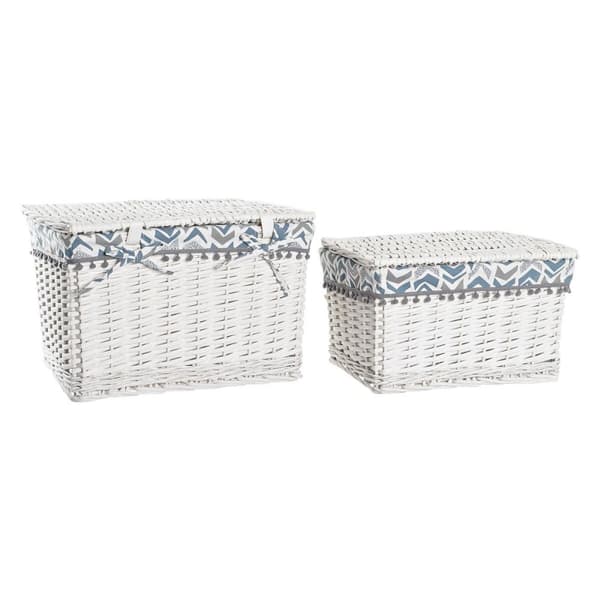 Kurvesæt DKD Home Decor Polyester flet (45 x 35 x 30 cm)