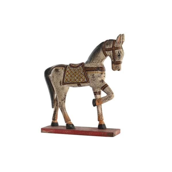 Dekorativ figur DKD Home Decor Hest Jern Mangotræ (35 x 10 x 42 cm)