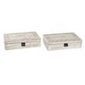 Miniatyrbillede 1 af 4: Dekorativ boks DKD Home Decor Natur Træ MDF (2 enheder)