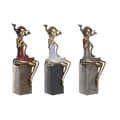Miniatyrbillede 1 af 2: Dekorativ figur DKD Home Decor 16 x 12 x 37 cm Dame Rød Grå Blå (3 enheder)