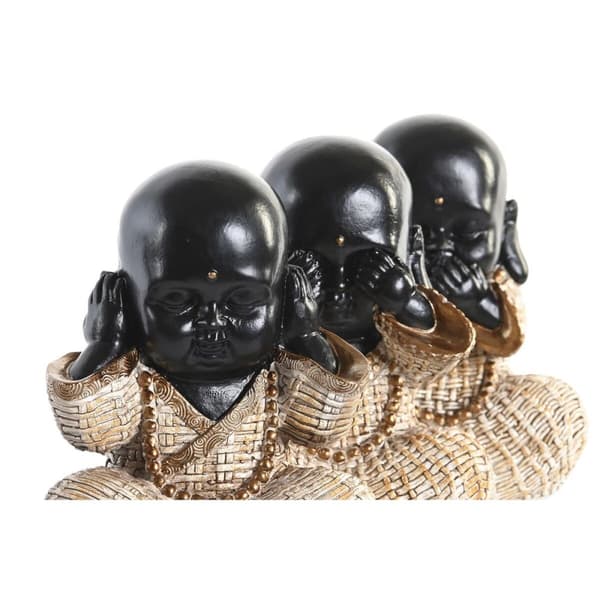 Dekorativ figur DKD Home Decor Rød Beige Harpiks Munk Orientalsk (12 x 7,5 x 15,5 cm) (6 enheder)