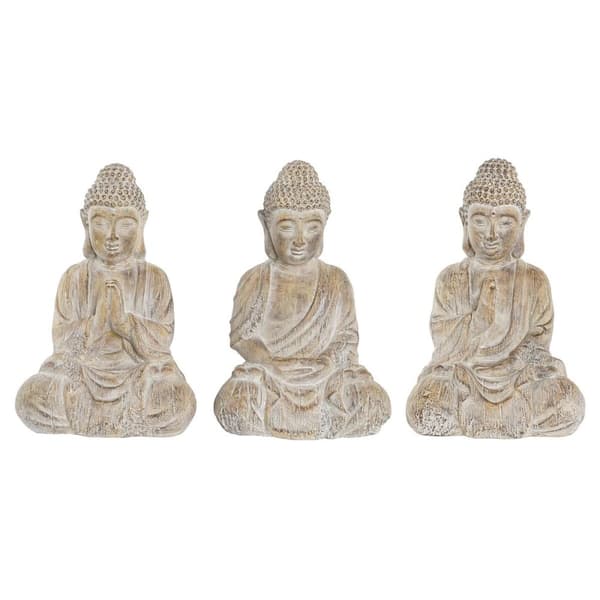 Dekorativ figur DKD Home Decor 30,5 x 24 x 45 cm Gylden Brun Buddha Orientalsk (3 Dele)
