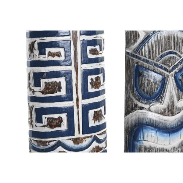 Seinäkoriste DKD Home Decor Punainen Sininen Valkoinen Mela (100 x 5 x 14 cm) (2 osaa)