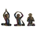 Miniatyrbild 1 av 3: Prydnadsfigur DKD Home Decor Gyllene Harts Multicolour Apa Modern (19 x 12 x 24,5 cm) (3 antal)