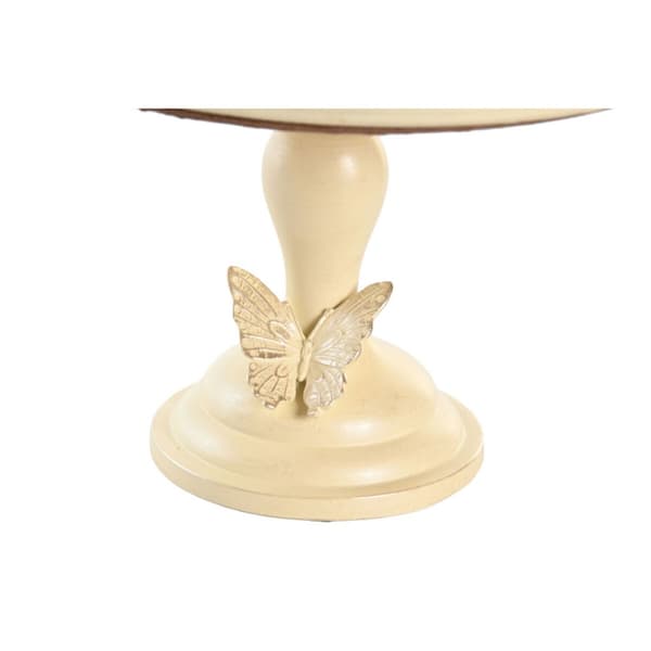 Borddekoration DKD Home Decor 24 x 22,6 x 18 cm Beige Sommerfugle