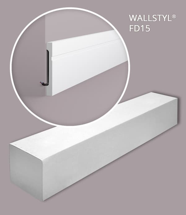 Fodlister NMC WALLSTYL FD15-box 1 kasse med 8 lister 16 m