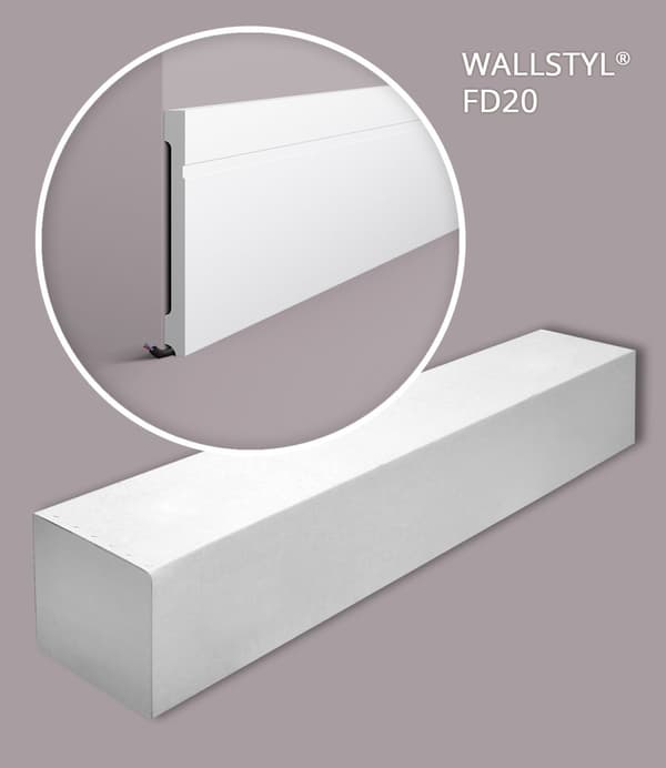 Jalkalista NMC WALLSTYL FD20-box 1 laatikko kanssa 6 listat 12 m