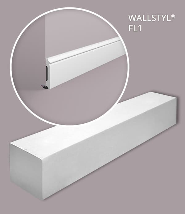 Golvlist NMC WALLSTYL FL1-box 1 låda innehåller 21 lister 42 m