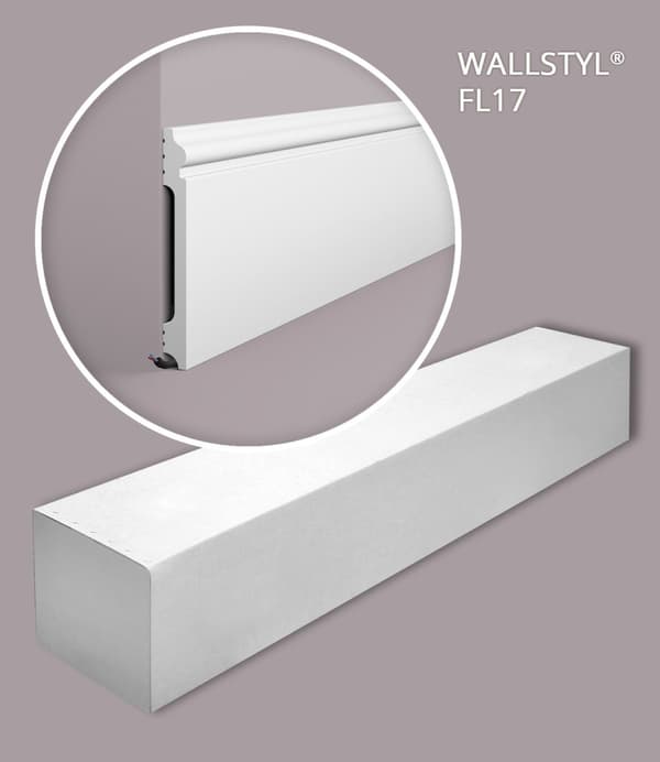 Golvlist NMC WALLSTYL FL17-box 1 låda innehåller 7 lister 14 m