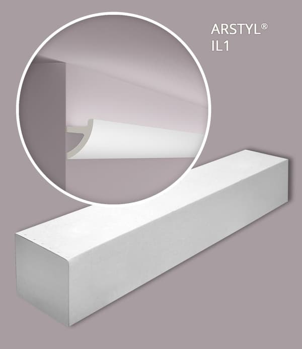 Stuklister NMC ARSTYL IL1-box 1 kasse med 24 lister 48 m