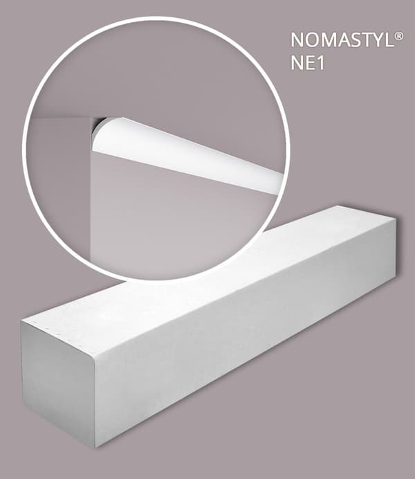 Stuklister NMC NOMASTYL NE1 PURE-box 1 kasse med 110 lister 220 m