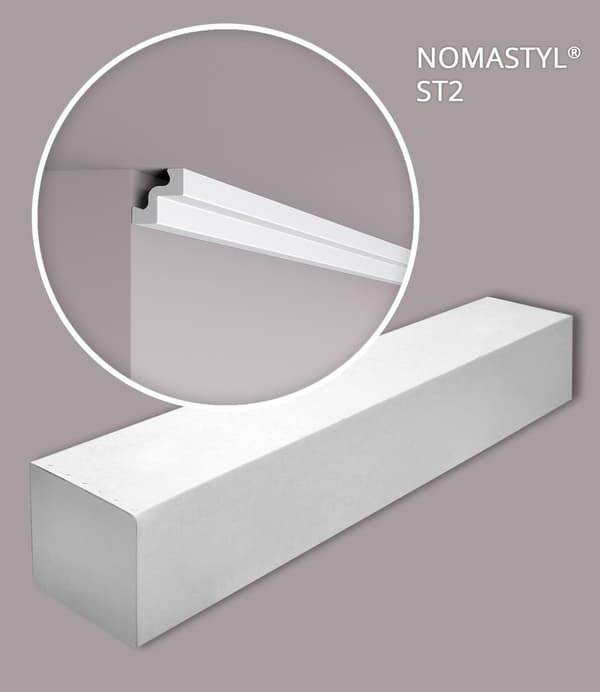 Stuklister NMC NOMASTYL ST2-box 1 kasse med 68 lister 136 m