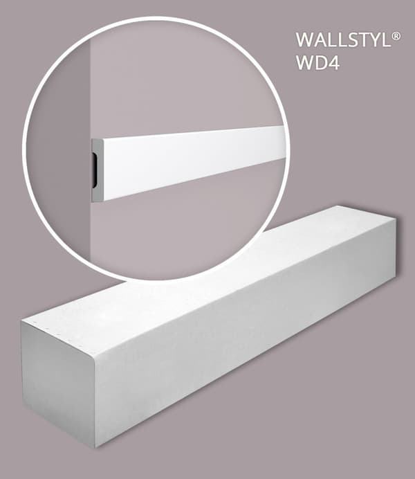 Vägglist NMC WALLSTYL WD4-box 1 låda innehåller 32 lister 64 m
