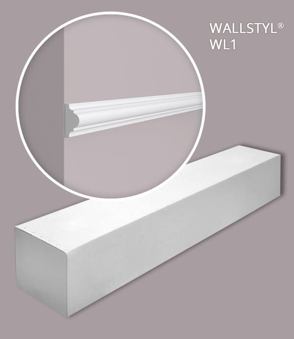 Vägglist NMC WALLSTYL WL1-box 1 låda innehåller 49 lister 98 m