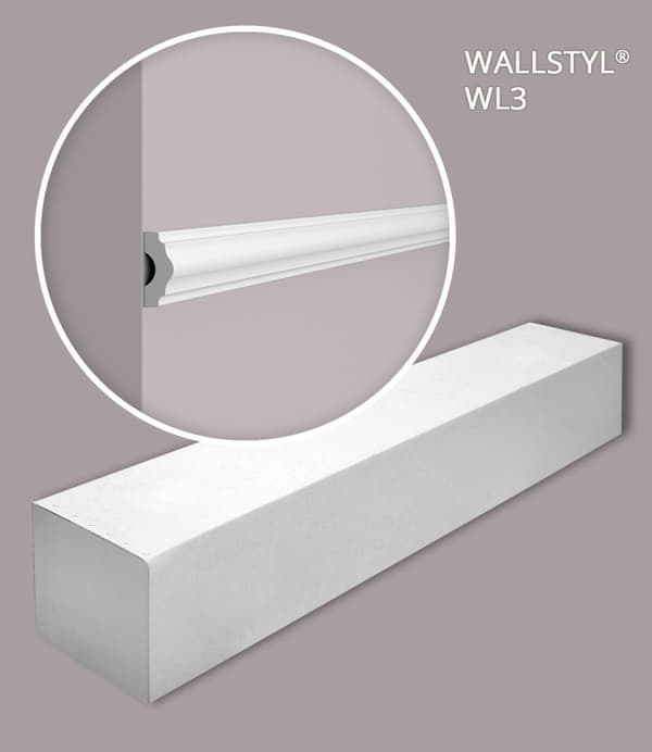 Vägglist NMC WALLSTYL WL3-box 1 låda innehåller 48 lister 96 m