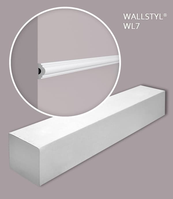 Vägglist NMC WALLSTYL WL7-box 1 låda innehåller 50 lister 100 m