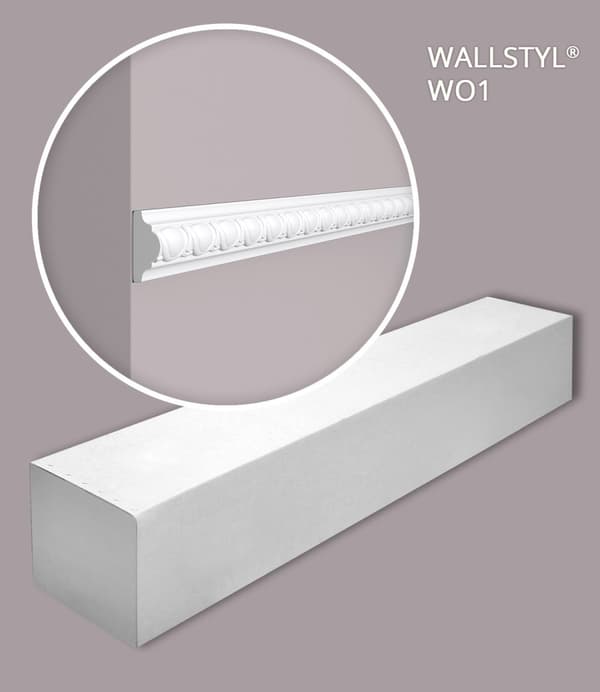Vägglist NMC WALLSTYL WO1-box 1 låda innehåller 49 lister 98 m