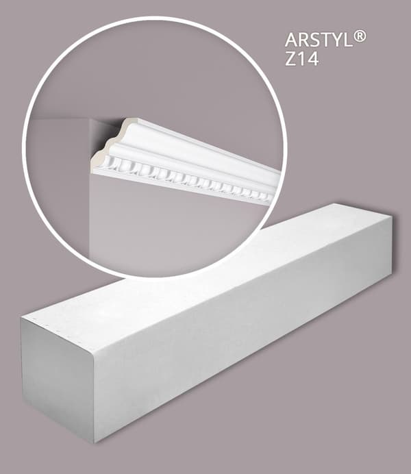 Taklist NMC ARSTYL Z14-box 1 låda innehåller 30 lister 60 m