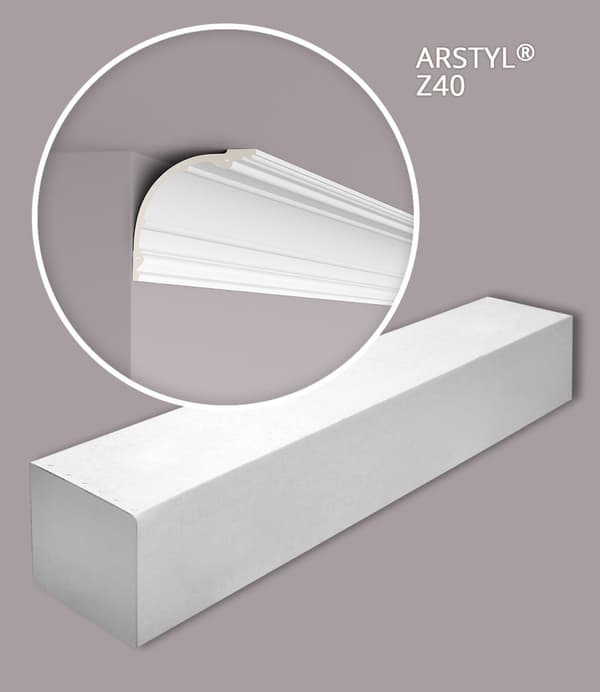 Taklist NMC ARSTYL Z40-box 1 låda innehåller 7 lister 14 m