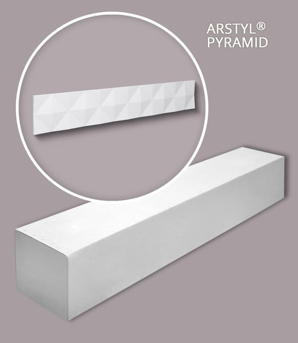 3d vægpanel NMC ARSTYL PYRAMID-box 1 kasse med 4 paneler