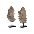 Miniatyrbild 1 av 4: Prydnadsfigur DKD Home Decor 23 x 8 x 42 cm Svart Brun Buddha Orientalisk (2 antal)
