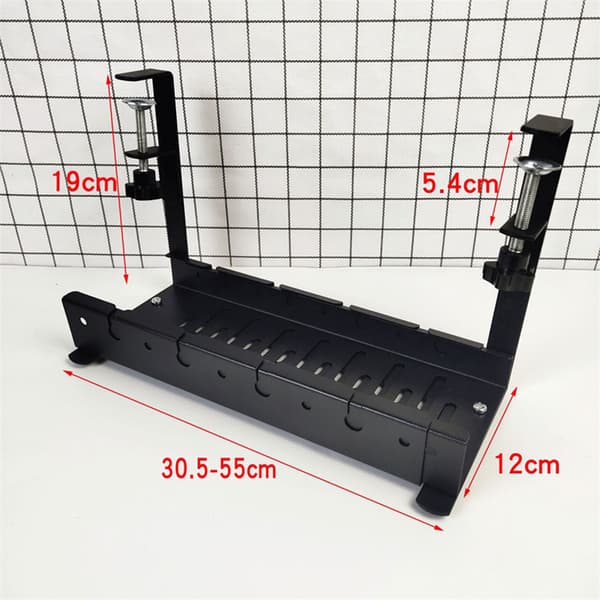 Effektiv Kabelorganisator for Skrivebord – Justerbar fra 30,5 til 55 cm