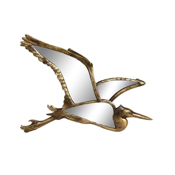 Prydnadsfigur DKD Home Decor Gyllene Fågel 35,5 x 26 x 2 cm