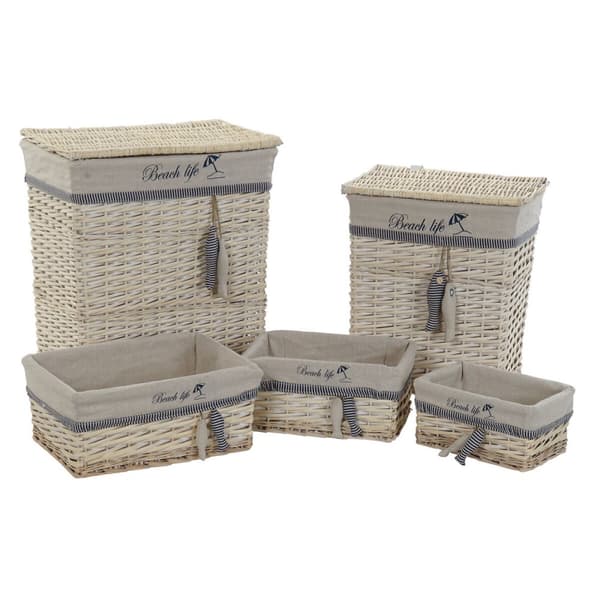 Kurvesæt DKD Home Decor 47 x 35 x 56 cm Polyester Spiraler (5 enheder)