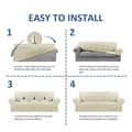 Miniatyrbilde 3 av 3: Elastisk sofatrekk 180-240cm - Off-White