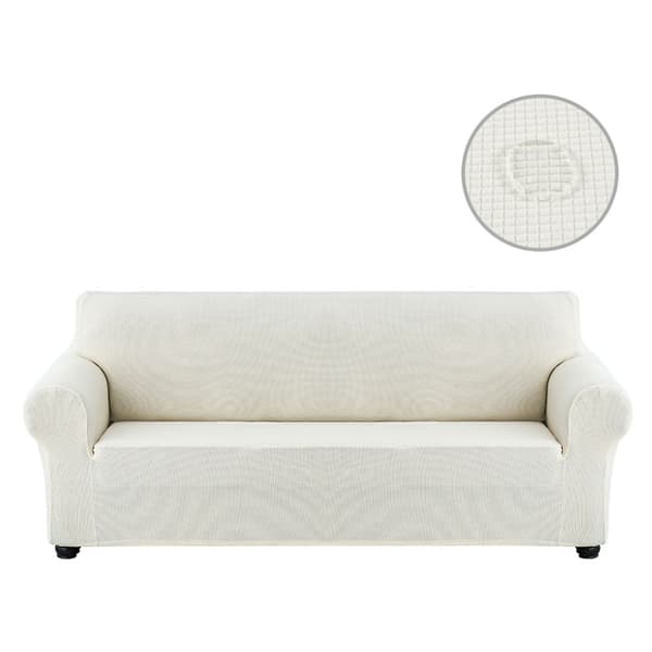 Elastisk sofatrekk 180-240cm - Off-White