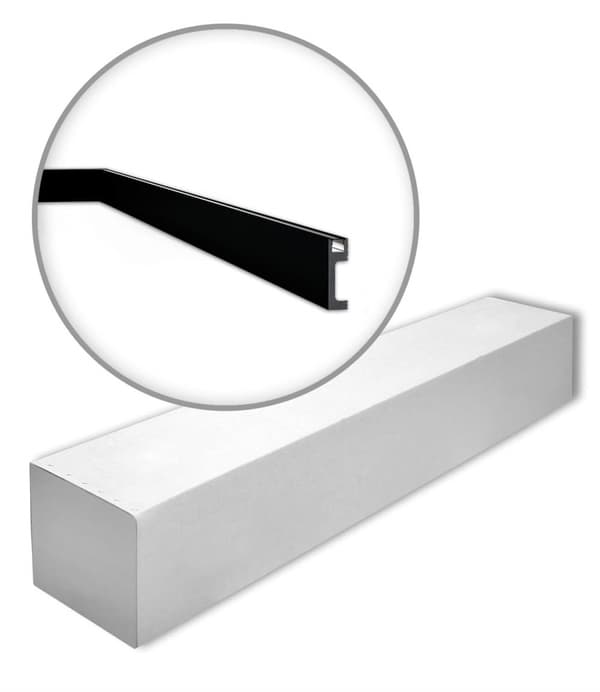 Fodlister NMC WALLSTYL IL10 BLACK-box 1 kasse med 14 lister 28 m