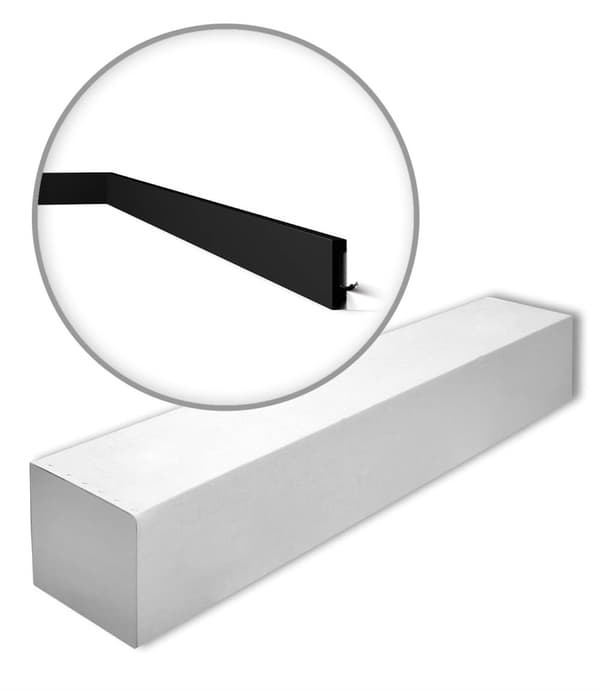 Golvlister NMC WALLSTYL FT2 BLACK-box 1 låda innehåller 17 lister 34 m