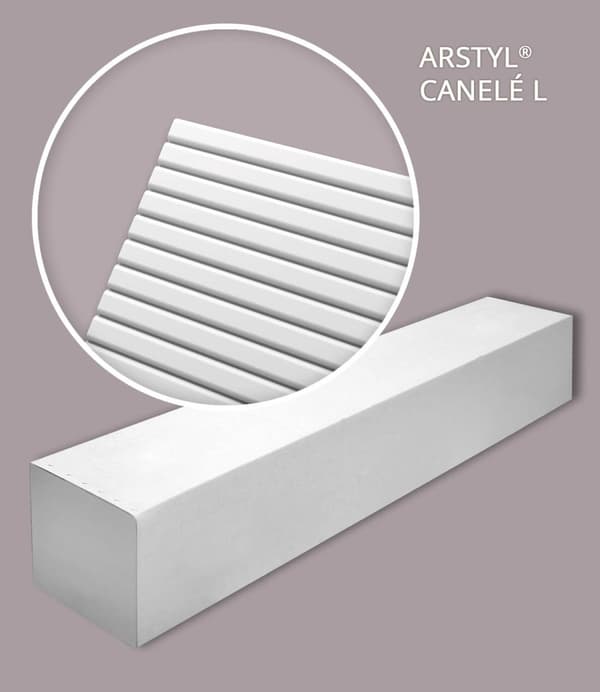 3D vægpaneler NMC ARSTYL CANELÉ L-box 1 kasse med 6 lister 12 m