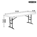 Miniatyrbillede 8 af 8: Lifetime Klapbord Ajustable 183x76x91 Cm Hvid