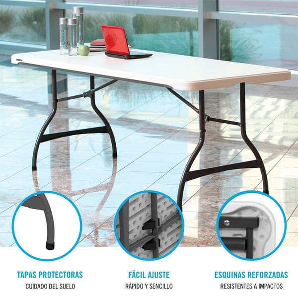 Lifetime Klapbord 182x76x74.5 Cm Hvid