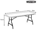 Miniatyrbillede 8 af 8: Lifetime Klapbord 182x76x74.5 Cm Hvid