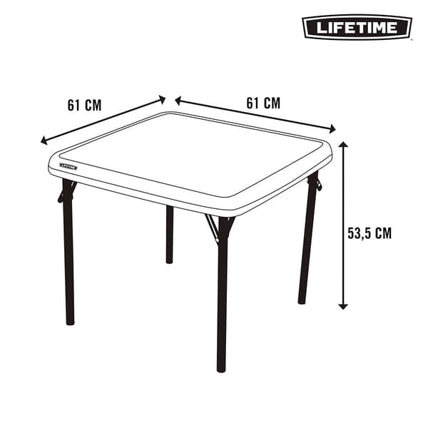 Lifetime Barnfällbart Bord 61x61x53.5 Cm Beige
