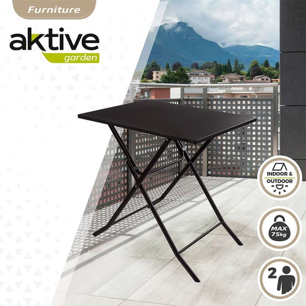 Aktive Taitettava Pöytä Jardin Metal 70x50x70 Cm Musta