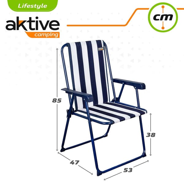 Aktive Uppsättning Mesa Con 2 Sillas Plegables Vit