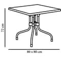Miniatyrbillede 6 af 6: Garbar Havebord Ares 80x80 Cm Beige