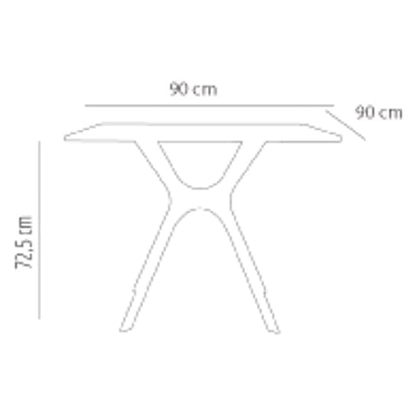 Resol Trädgårdsbord I Härdat Glas Vela S 90x90 Cm