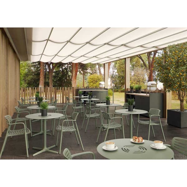 Resol Avrundad Toledo Aire 70 Centimeter Trädgård Bord Silver