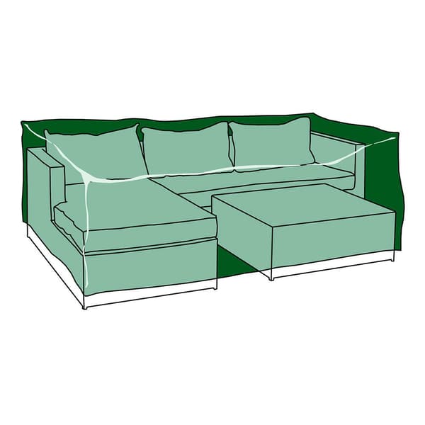 Edm Betræk Chaiselong Og Bord 213x132x74 Cm Grøn