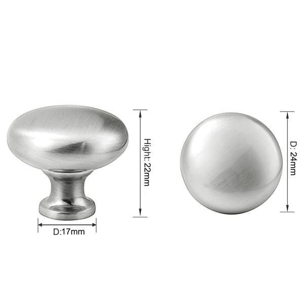 Knoppar till luckor och lådor - 24mm 10-pack Matt Rostfritt stål