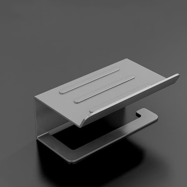 Toiletpapirholder med mobilhylde - Hvid